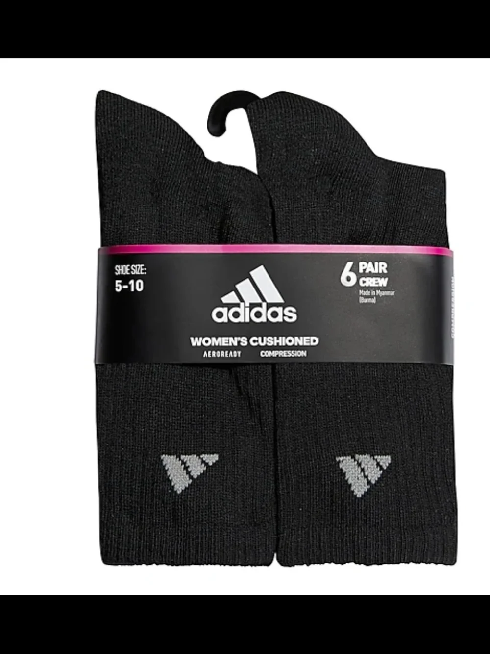 ❣️NEW Adidas Black Crew Socks - 6 Pack